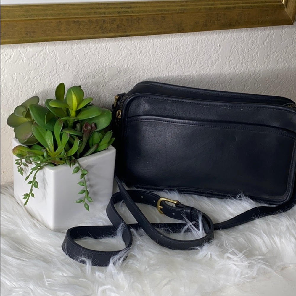 Vintage Black Coach Cross Body Purse